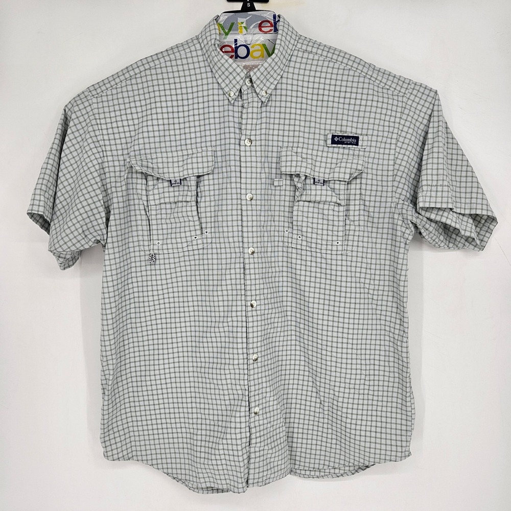 Columbia Shirt Mens XL Super Bahama PFG‎ Performance Fishing Checkered